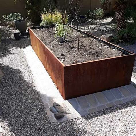 cor-ten steel planter box|rectangular corten steel planters.